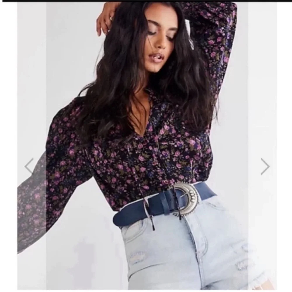 🇺🇸FIRM PRICE🇺🇸Free people Meant To Be Floral Cotton Blouse